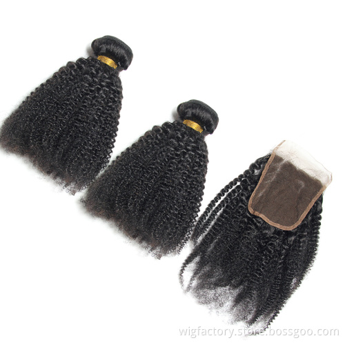 Wholesale virgin human hair 4c afro curly hair, Buy cheap virgin human mongolian hair with closure